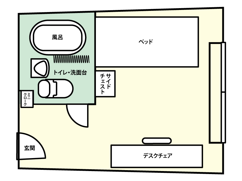 栗岡学園学生寮間取り